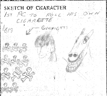 Player's original sketch/notes